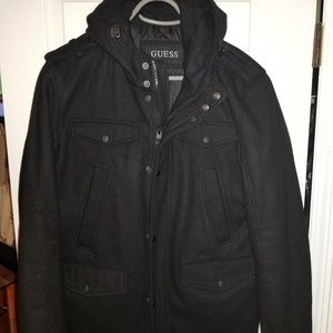 Guess Hooded Peacoat